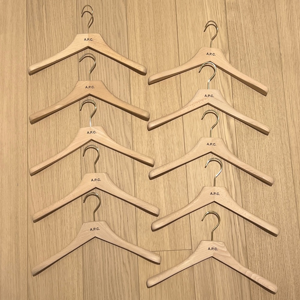 Pack of 5 Authentic A.P.C. Cedar Wood Hanger